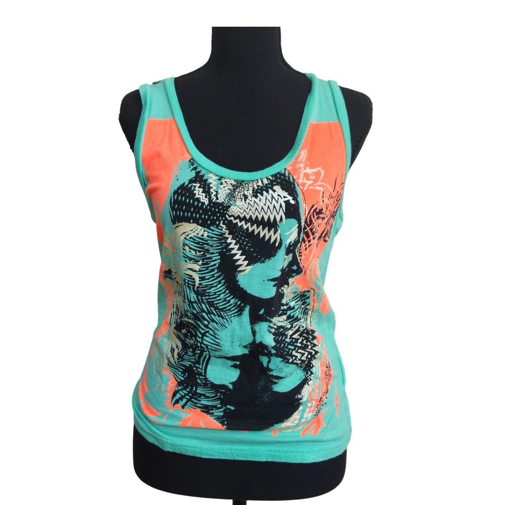 Diesel Graphic Tank Sz Small Grunge Rock Punk Cyberpunk Futurism Model Off Duty